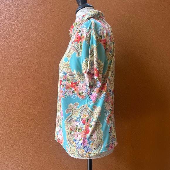 Johnny Was “Rivoray” Short Sleeve Floral Print Tee Small New Without Tags! - Picture 9 of 13